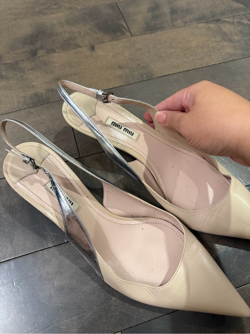 Miu Miu Slingback Kitten Heels Size 42
